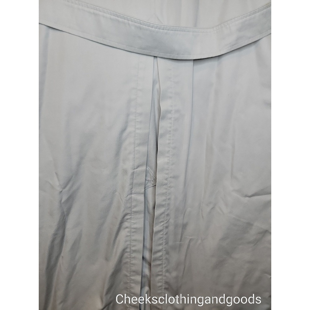 Burberrys Vintage Trench Coat Beigh Double Breasted Nova Check Belted England 14 - Picture 14 of 15